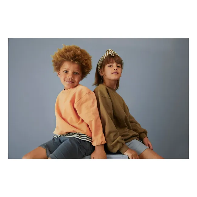 Oversize organic cotton sweatshirt | Apricot