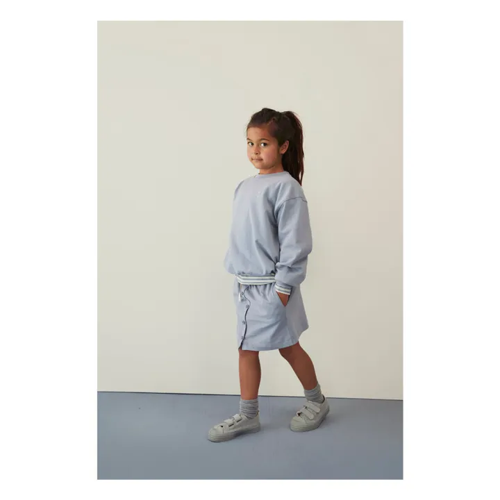 Jupe Coton Bio | Bleu Glacier- Image produit n°2