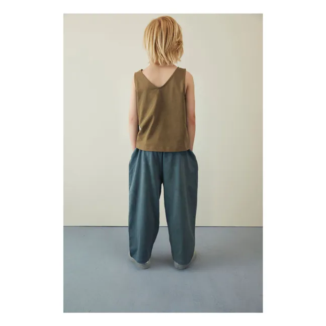 Top Boxy Coton Bio | Brun kaki