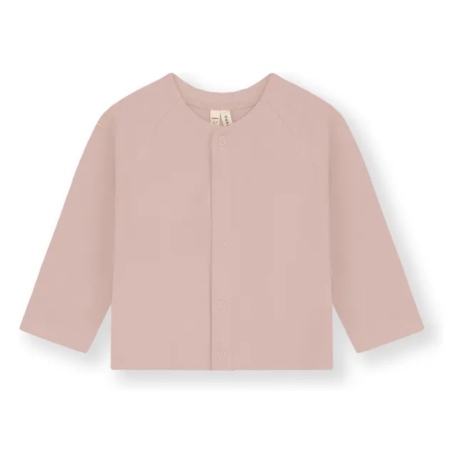 Cardigan Mini Coton Bio | Rose pâle