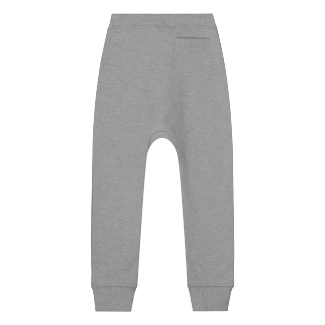 Organic cotton baggy joggers | Heather grey