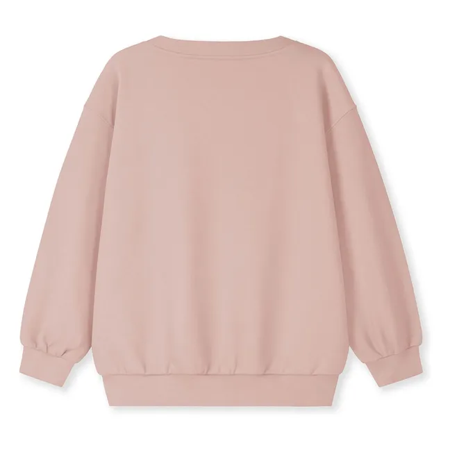 Oversize organic cotton sweatshirt | Pale Pink
