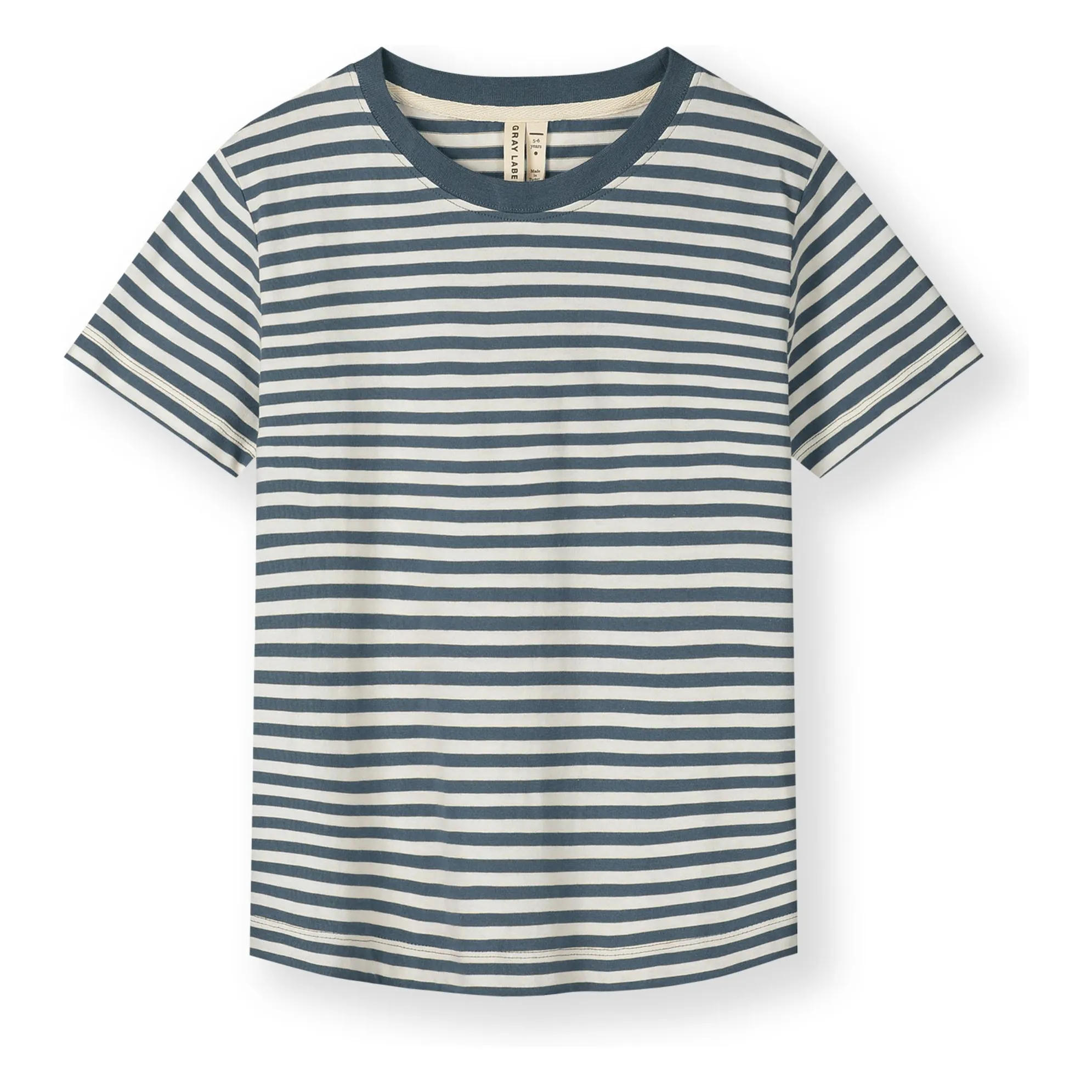 Gray Label Blue Oversize Striped Organic Cotton T-Shirt