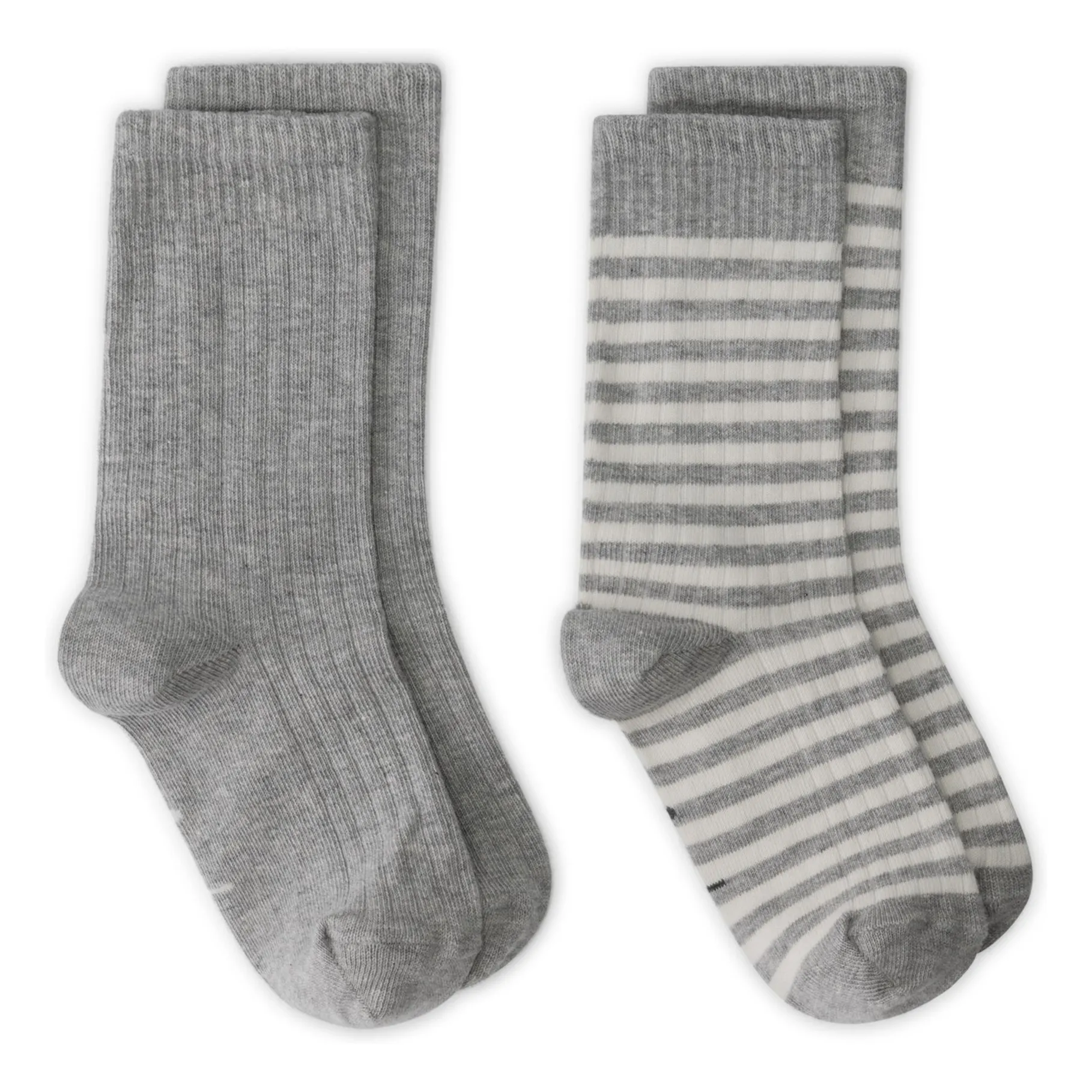 Gray Label Heather Grey Set Of 2 Pairs Of Organic Cotton Socks