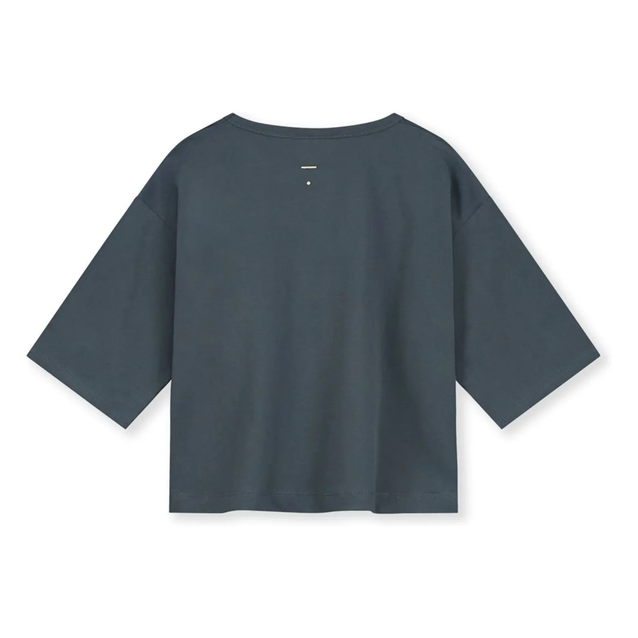 T-shirt Manches 3/4 Coton Bio | Bleu gris- Image produit n°3