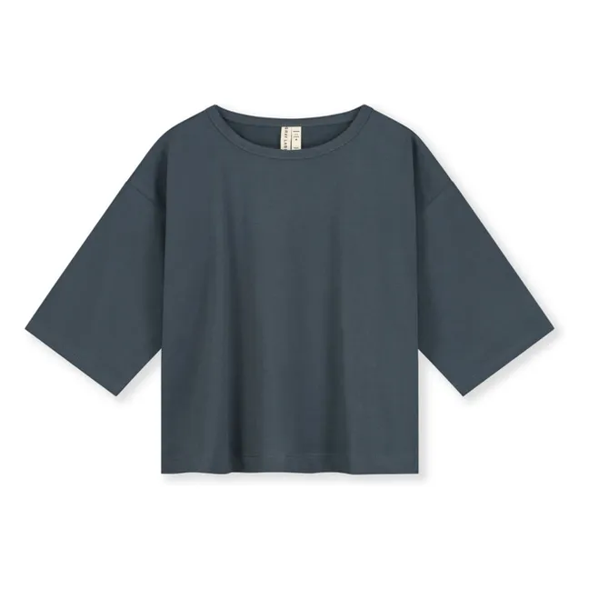 T-shirt Manches 3/4 Coton Bio | Bleu gris