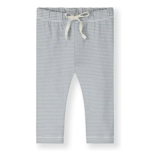 Striped Legging Mini Organic Cotton | Ice Blue