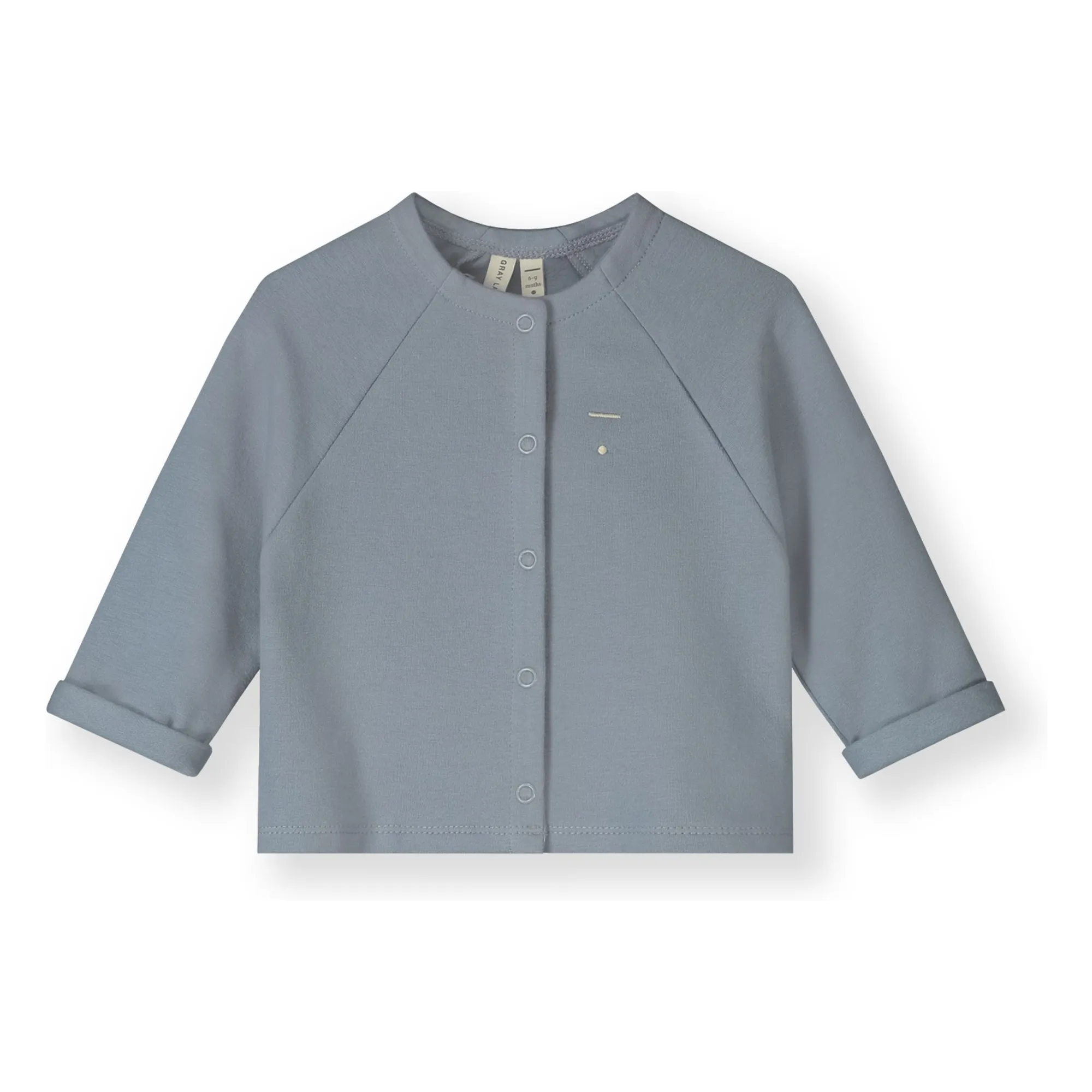 Cardigan Mini Coton Bio | Bleu Glacier- Image produit n°0
