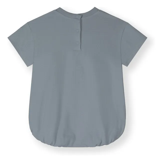 Barboteuse Coton Bio | Bleu Glacier