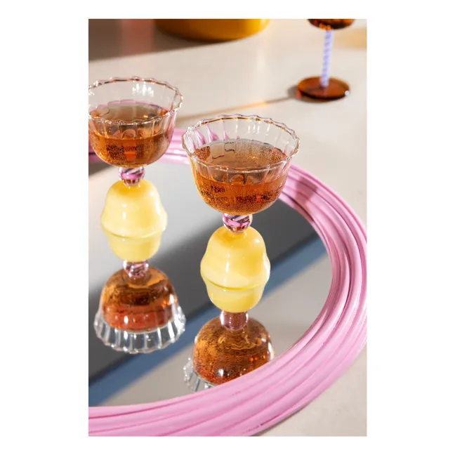 Copas con pie Tulipán - Lote de 2 | Amarillo