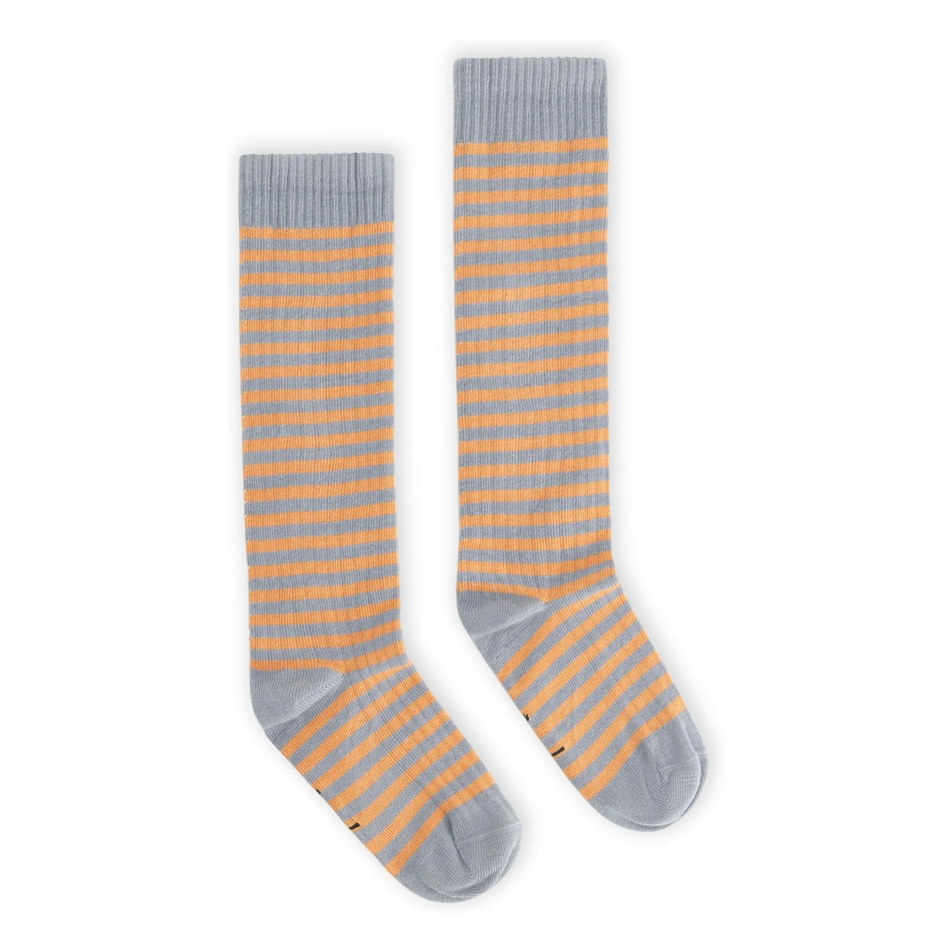 Gray Label Apricot Striped Organic Cotton Top Socks
