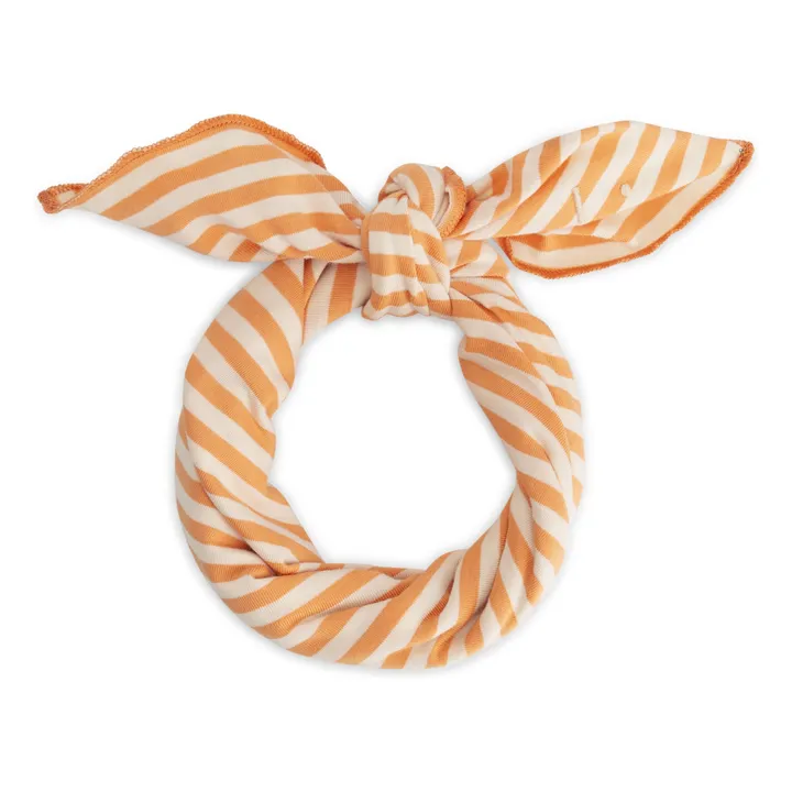 Foulard Rayé Coton Bio | Abricot- Image produit n°0