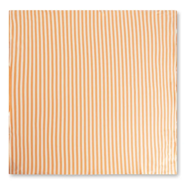 Striped Organic Cotton Scarf | Apricot