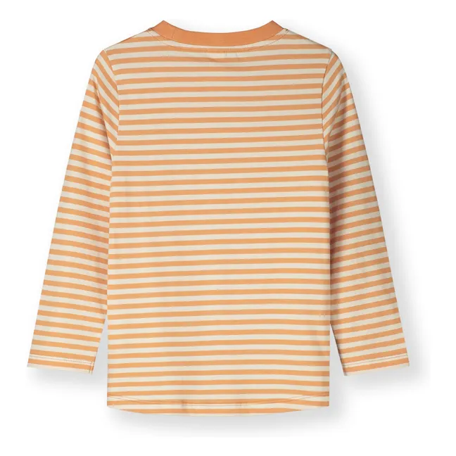 T-shirt Rayures Coton Bio | Abricot