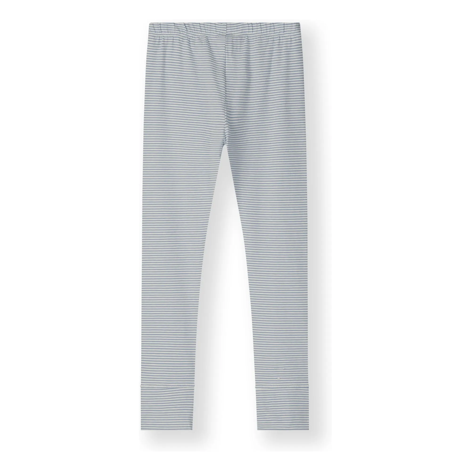 Legging Rayures Coton Bio | Bleu Glacier- Image produit n°2