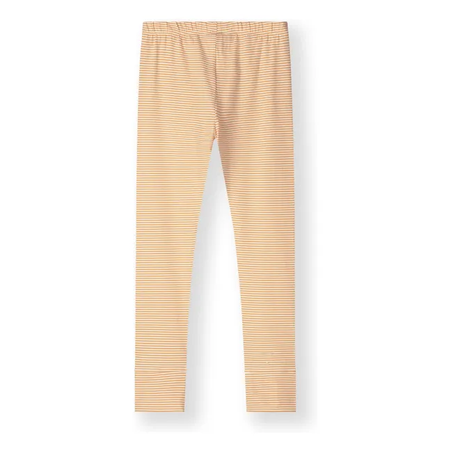 Stripes Organic Cotton Legging | Apricot