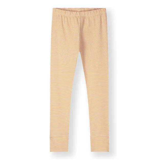 Stripes Organic Cotton Legging | Apricot