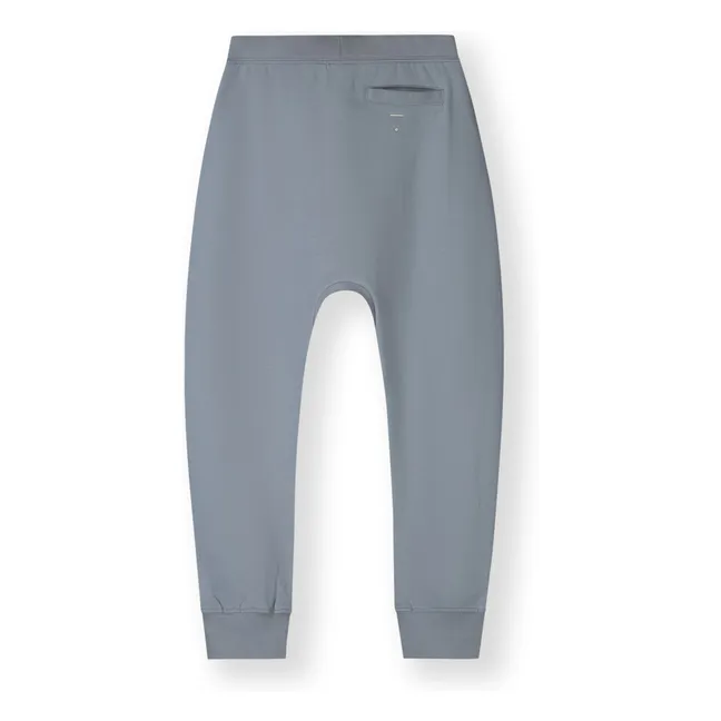 Organic cotton baggy joggers | Ice Blue