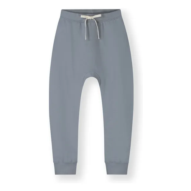 Organic cotton baggy joggers | Ice Blue