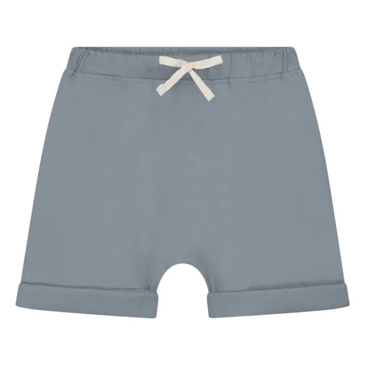 Pantalones cortos de algodón ecológico | Azul Glaciar- Imagen del producto n°0