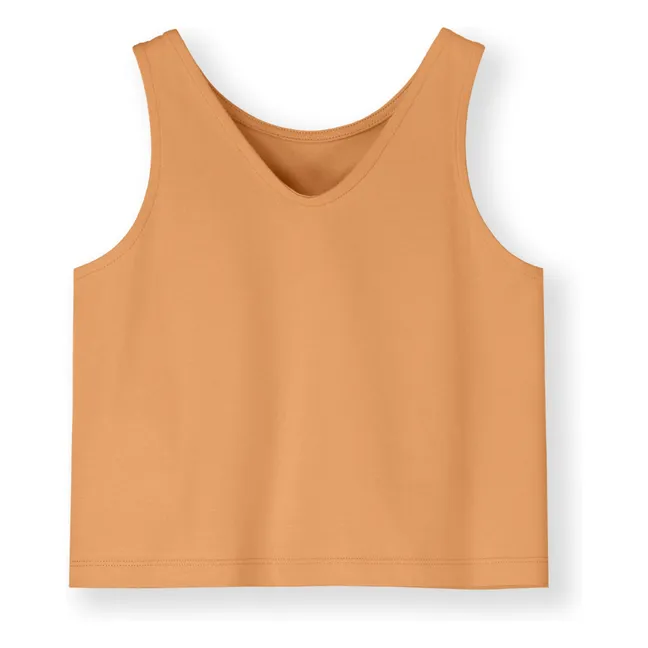Boxy Organic Cotton Top | Apricot