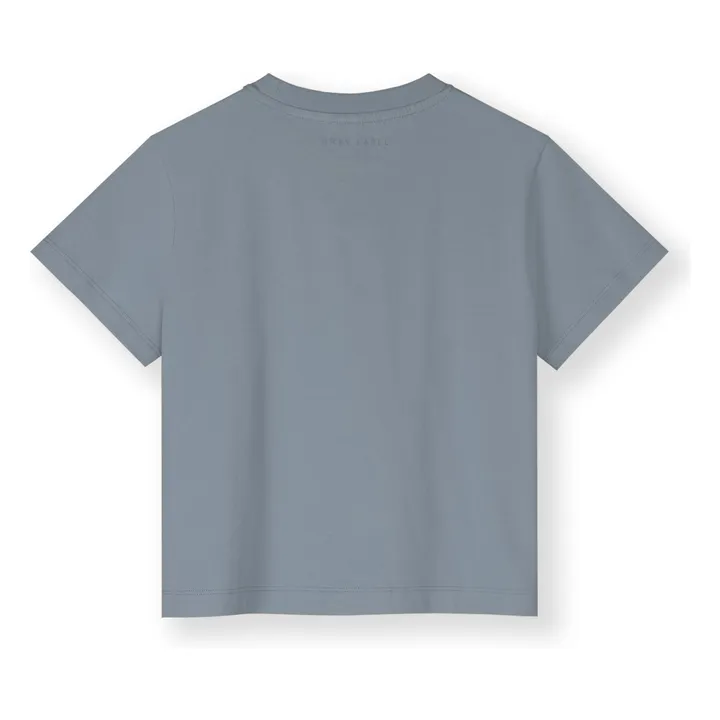 Camiseta con logotipo de algodón ecológico | Azul Glaciar- Imagen del producto n°2