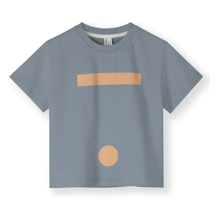 Camiseta con logotipo de algodón ecológico | Azul Glaciar- Imagen del producto n°0