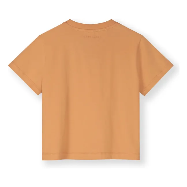 Camiseta con logotipo de algodón ecológico | Albaricoque