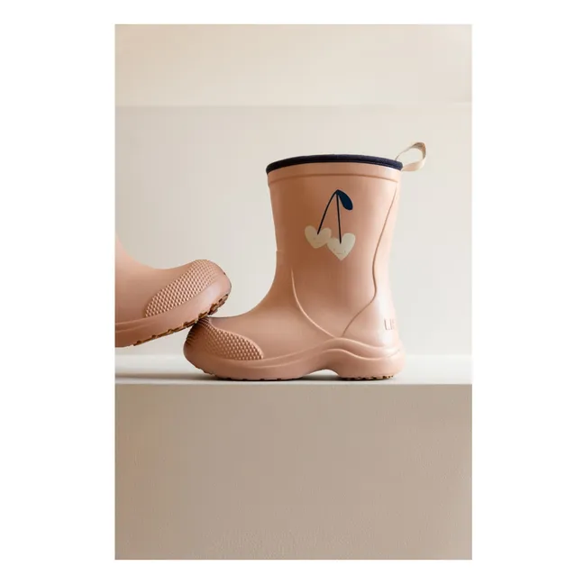 Aston Regenstiefel Herzen | Blassrosa