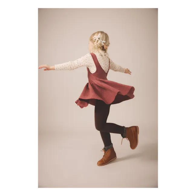 Col Roulé Snap Fleuri Coton Bio | Ecru