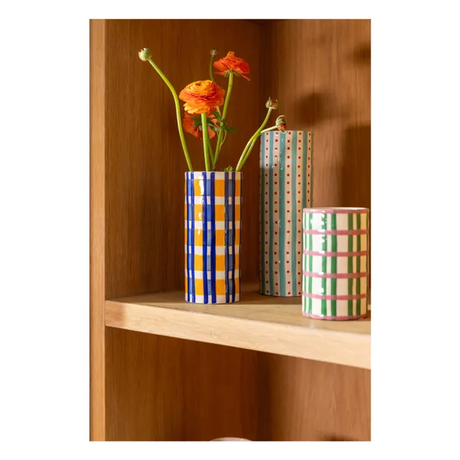 Clash Dot Vase | Hellblau