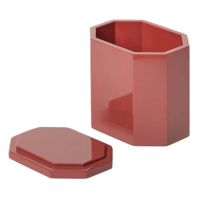 Caja de bambú FSC Nova  | Rojo