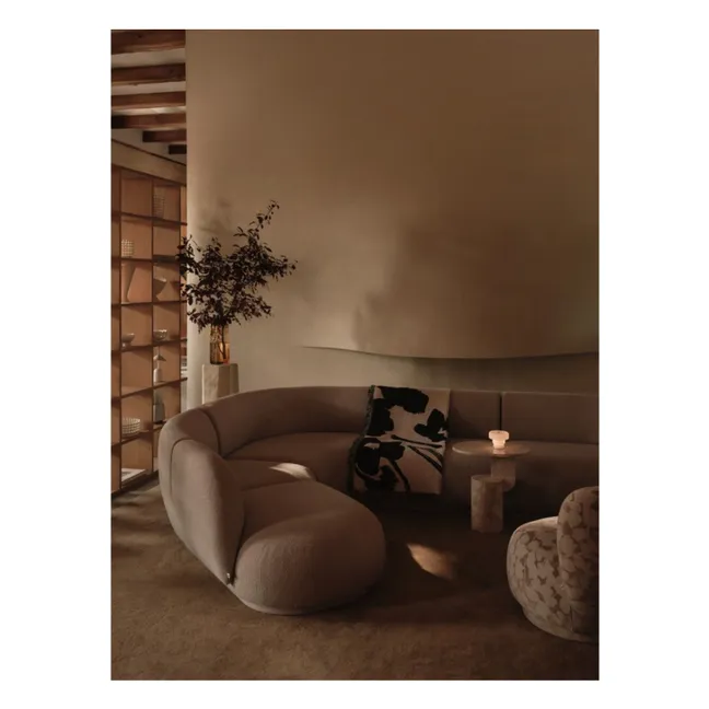 Plaid tapisserie en coton Cilla  | Marron