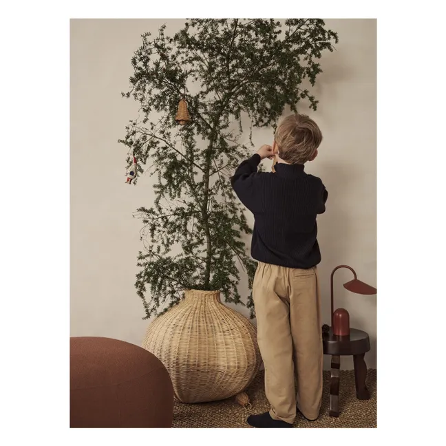 Boules de Noël en rotin tressé Cloches - Set of 3