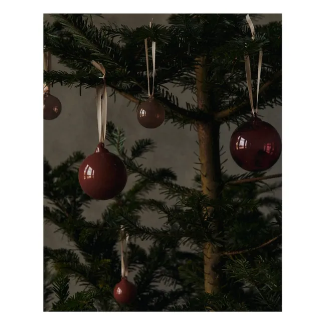 Boules de Noël en verre - Set de 3 | Orange