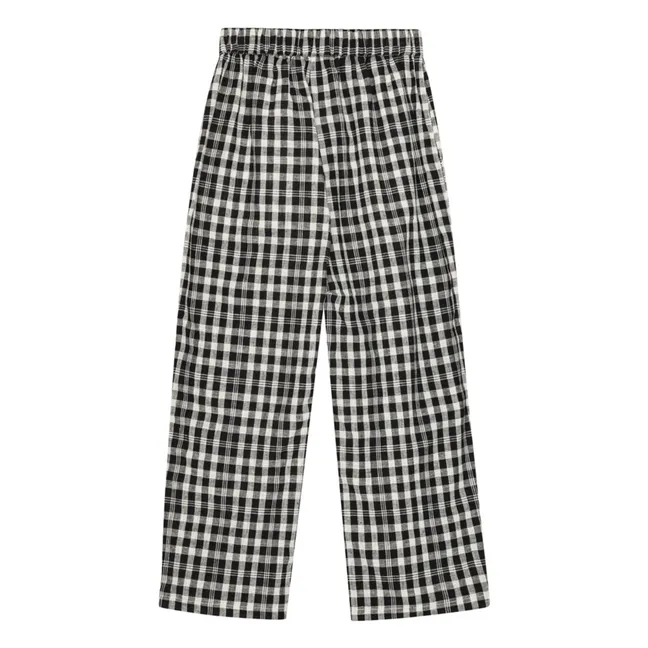 Pantalón Carreaux Dora de algodón ecológico | Negro