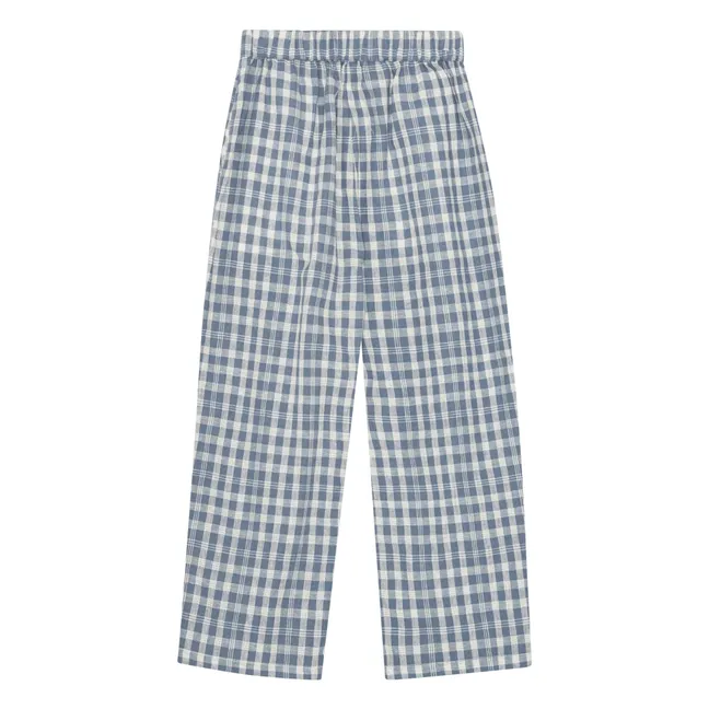 Pantalón Carreaux Dora de algodón ecológico | Azul