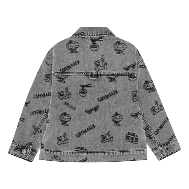 Chaqueta vaquera Lou Voyage Algodón orgánico | Gris