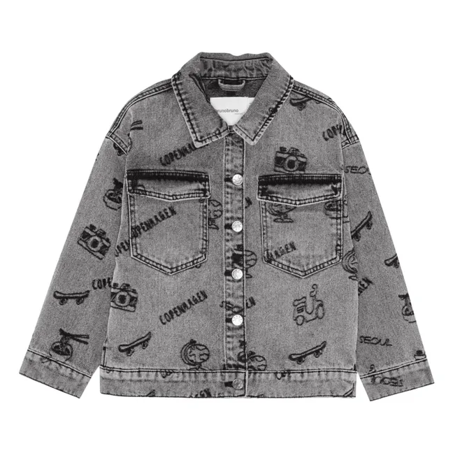 Chaqueta vaquera Lou Voyage Algodón orgánico | Gris