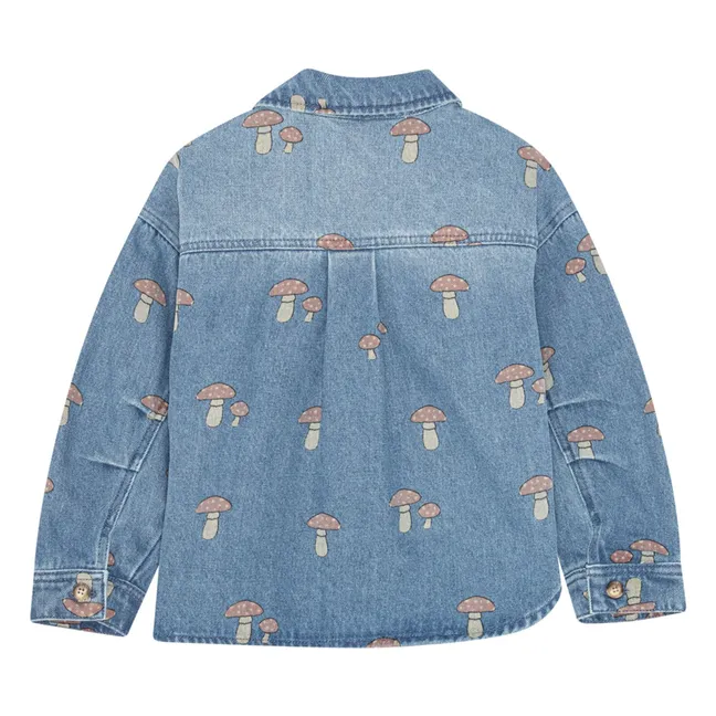 Nohr Mushroom Camisa Vaquera Rojo Algodón Ecológico | Azul