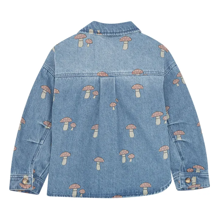 Nohr Mushroom Camisa Vaquera Rojo Algodón Ecológico | Azul- Imagen del producto n°3