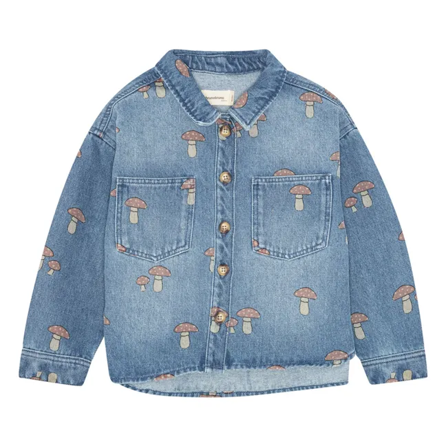 Nohr Mushroom Camisa Vaquera Rojo Algodón Ecológico | Azul