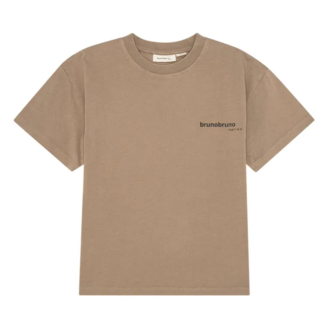 Camiseta de algodón ecológico Nanna Noodles | Marrón