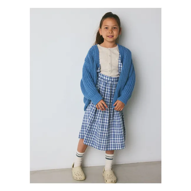 Chaqueta de punto de algodón ecológico | Azul