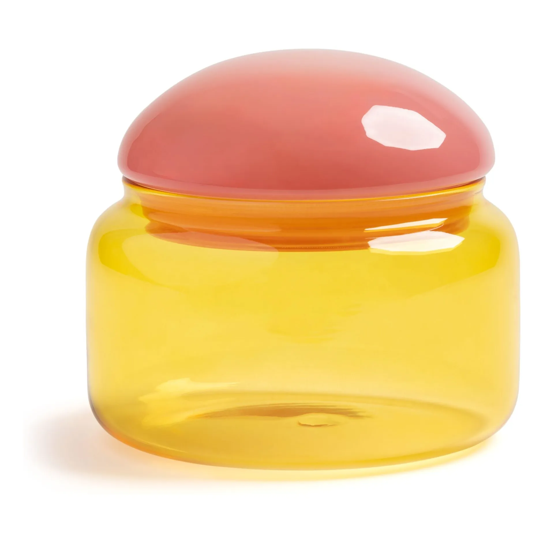&Klevering Yellow Puffy Glass Jar