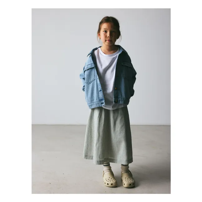 Gertrud Striped Skirt Organic Cotton | Green