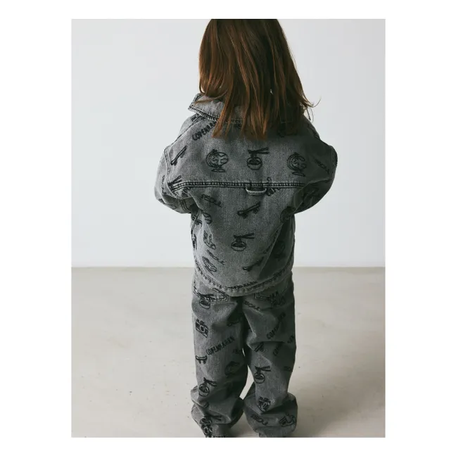 Chaqueta vaquera Lou Voyage Algodón orgánico | Gris