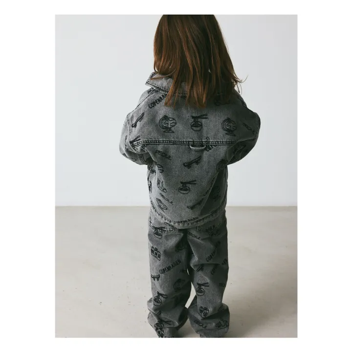 Veste Denim Lou Voyage Coton Bio | Gris- Image produit n°4