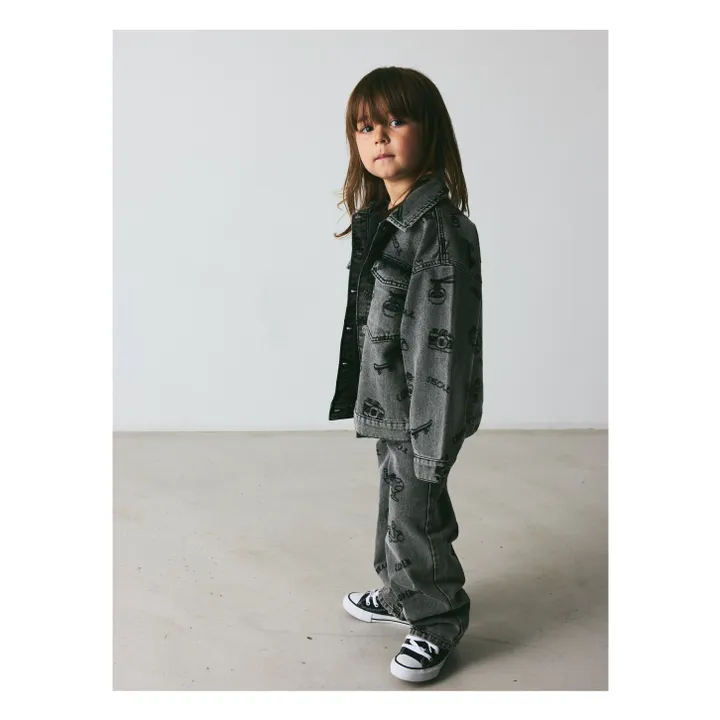 Veste Denim Lou Voyage Coton Bio | Gris- Image produit n°2