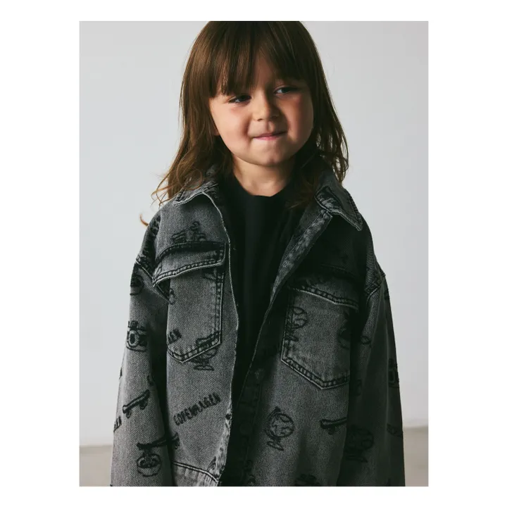 Veste Denim Lou Voyage Coton Bio | Gris- Image produit n°1
